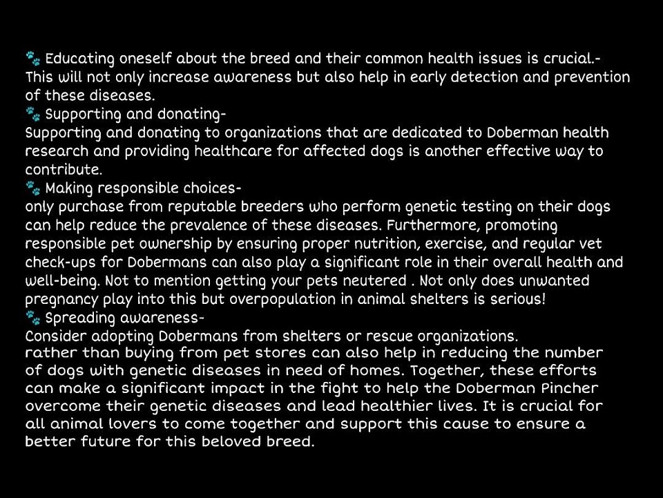 What you can do to help the doberman Pincher breed